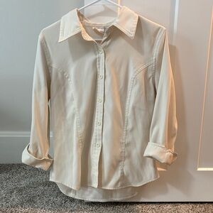 Women's Cream Button Down Shirt